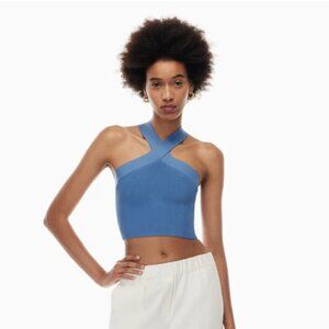 Aritzia Sculpt Knit Criss Cross Cropped Tank